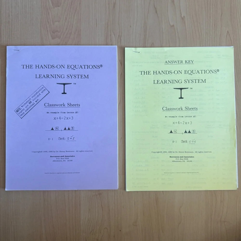 The Hands-On Equations Learning System for Teaching Algebraic Linear Equations